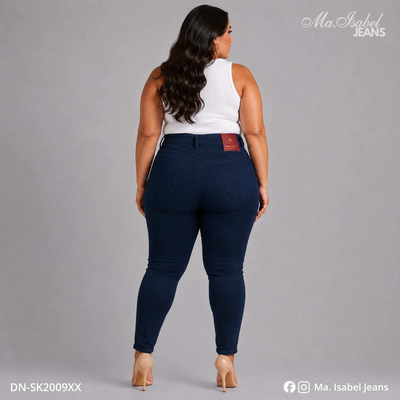 Jean Skinny Curvy - Marino Liso