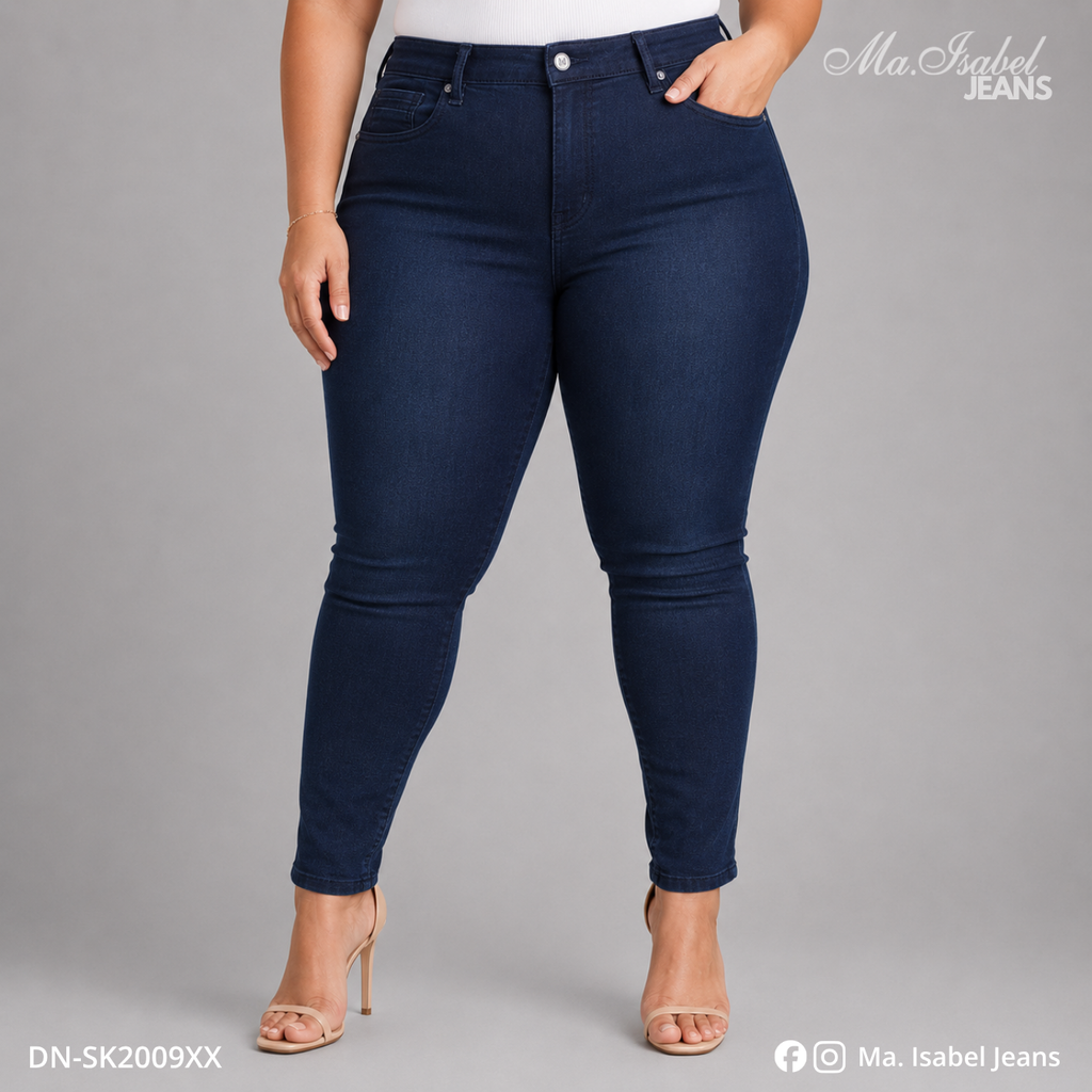 Jean Skinny Curvy - Marino Liso