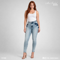 Jean Skinny Mujer - Azul Claro Jaspeado