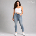 Jean Skinny Mujer - Azul Claro Jaspeado