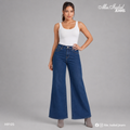 Jean Wide Leg Mujer - Marino Claro