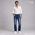 Ma. Isabel Jeans jeans de caballero México recto stone marino claro de mezclilla premium con tela stretch y ajuste clásico