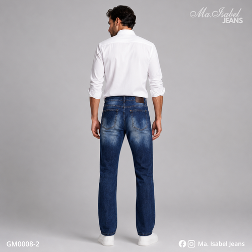 Jean Recto Hombre - Marino Claro