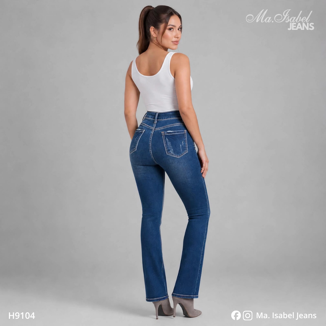 Jean Skinny Brillos Mujer - Marino