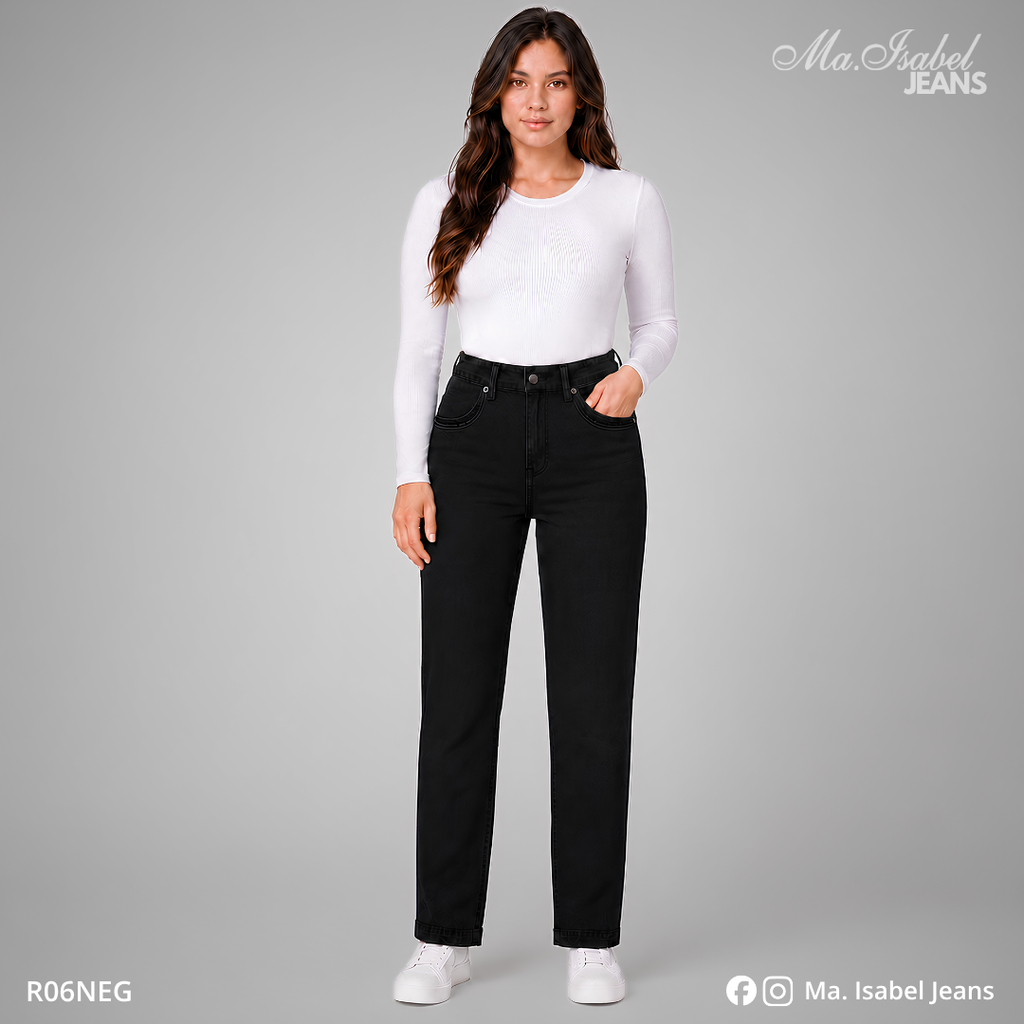 Jean Recto Mujer - Negro