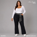 Ma. Isabel Jeans wide leg curvy negro modelo WL03NEG para mayoreo de jeans en México